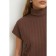 Women's turtleneck with short sleeve Eliseeva Olesya, size 48, brown color