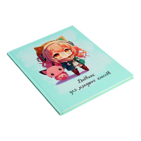Diary for grades 1-4, solid cover "Girls", matte lamination, selective varnish, block 60 g/m2-1