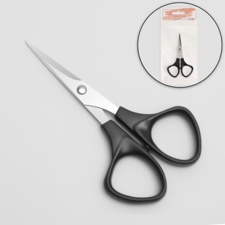 Scissors manicure, straight, 10.5 cm, silver color/black-1