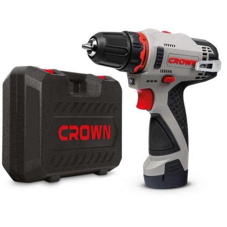 Drill-shuruvumvets Crown CT21072HX-2BMC, 12 V, 2x2 Ah, Li-Ion, 30 Nm, clip
