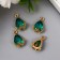 Decor for creativity plastic "drop with golden flowers" sea wave Crystal 2x1.2 cm