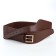 Women's belt, width 6 cm, buckle metal, brown color