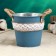 Kashpo "Vederko Lindberg" blue with handles, 13x13x12cm