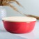 A drain for a junction of 0.5 l (1 container with a wooden lid) 17x6.5cm, red