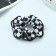 Hair elastic band "Orbit" Chess thin edges, 9 cm, black and white