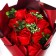 Exclusive bouquet of red soap roses, 11 pcs