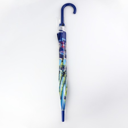 Umbrella - semi -automatic cane "Paris", 8 spokes, r = 41 cm, MIX drawing-4
