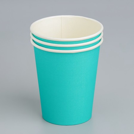 Paper glass "turquoise" 250 ml, diameter 80 mm-1