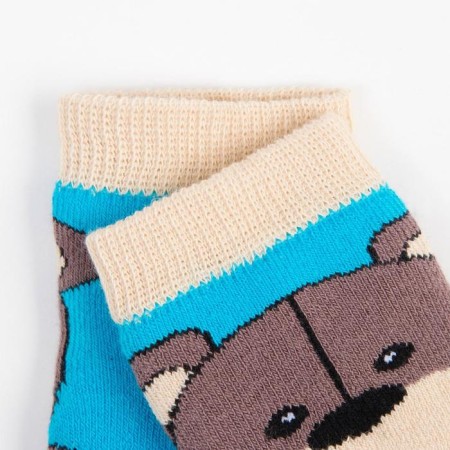 Noski children's terry, turquoise color, size 12-14-1
