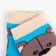 Noski children's terry, turquoise color, size 12-14