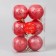 Set of balls plastic D-6 cm, 6 pcs "Retro" red