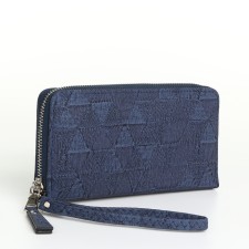 Women's wallet with lightning, blue color