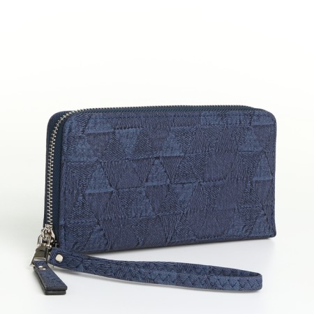 Women's wallet with lightning, blue color