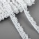Knitted braid, elastic band, 12 mm, 9 ± 0.5 m, white color