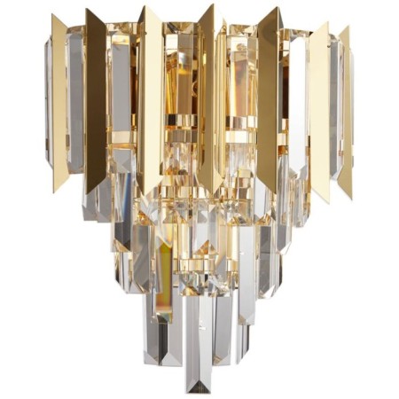 Lamp wall crystal Amman 2xe14 40W, size 13.5x23x32.8 cm, color gold