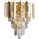Lamp wall crystal Amman 2xe14 40W, size 13.5x23x32.8 cm, color gold
