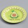 Disposable plate with lamination "avocado" cardboard, 18 cm