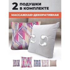 Массажная подушка GESS-161 Decora, 18 Вт, 2 режима, 4 ролика, ИК-прогрев, АКБ, красная