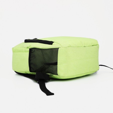 Young backpack from the textiles on lightning, Fulldorn, 3 pockets, green color-2