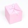 The box is folding, square, pink, 12 x 12 x 12 cm,