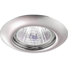 Built -in lamp Novotech, 50 W, Gx5.3, 12 V, 60x60 mm, d = 60 mm, silver color