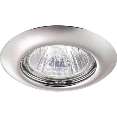 Built -in lamp Novotech, 50 W, Gx5.3, 12 V, 60x60 mm, d = 60 mm, silver color