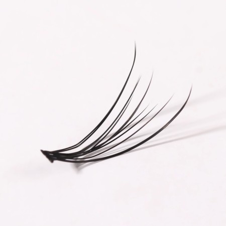 A set of overhead eyelashes "Lastochkin tail", bundles, 14 mm, thickness 0.1 mm, bend C, 12 D-4