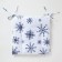 Siddle on the chair "Blue Snowflakes" 42x42x5 cm, 100% cotton, 164 g/m2