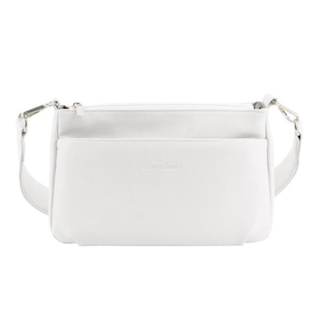 Female bag, artificial leather, white, 28x10x19 cm-1