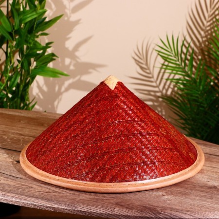Bamboo hat 38 cm burgundy-3