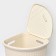 Corner underwear basket with a rattan lid, 60 l, 40 × 40 × 58 cm, ivory color
