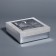 Box for 9 sweets silver glitter, 12.5 x 12.5 x 4 cm. Confectionery packaging