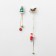 New Year! Earrings "New Year" hanging, Santa Claus, colored in gold