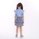 Kit for girls (T -shirt/skirt), blue/blue color, height 104 cm