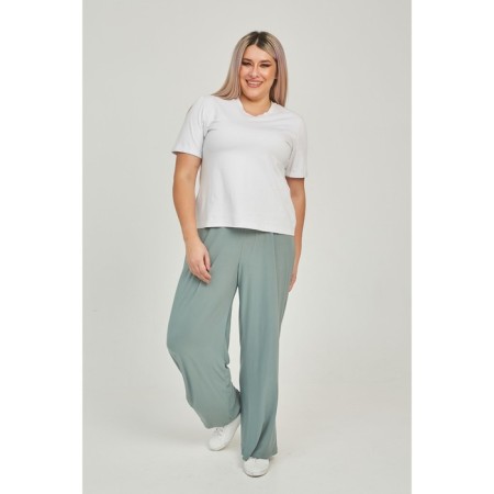 Female trousers, size 58, the color is light green-1