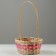 Camping set, 27x21x10/38 cm, 24x19x10/36 cm, 22x18x10/34 cm, 3 pcs, pink, bamboo