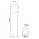 Landscape Lamp Arte Lamp Portica A8381PA-1SS, E27, 20 W, 9x12x50 cm, silver