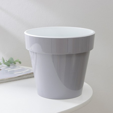 Kashpo for flowers with an insert "Porto", 2.4 l, color gray color-1