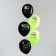 Latex ball 12 “Less corral...”, pastel, set of 5 pcs., Black color, yellow