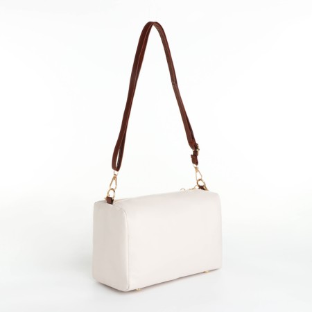 Bag Cross-Bodi with a zipper, white color-1
