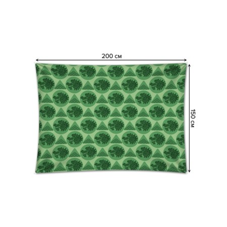 Decorative panel with photo printing "Green Dragon", horizontal, size 150x200 cm-1
