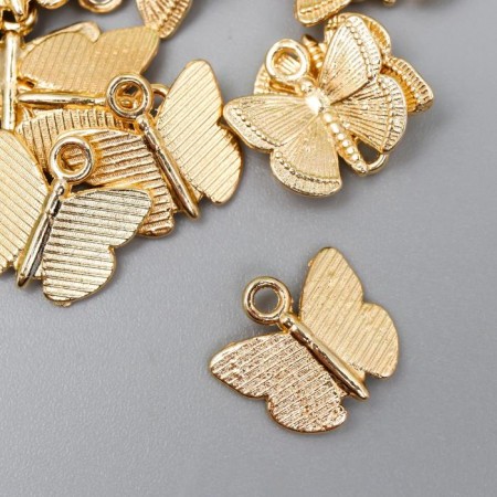 Decor for creativity Metal "Butterfly in strip" gold 1.2x1 cm-1