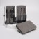 Manicure set, 10 items, in case, gray/black color