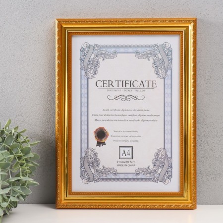 Photo frame Plastic A4 "Gold Inca" gold 34x25 cm