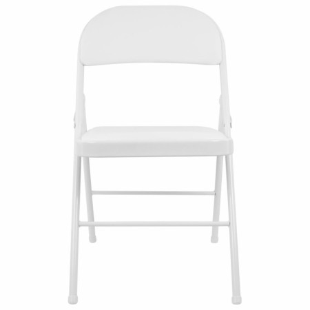 Folding stool Brabix Golf Plus CF-003 comfort, white frame, white leatherette-1