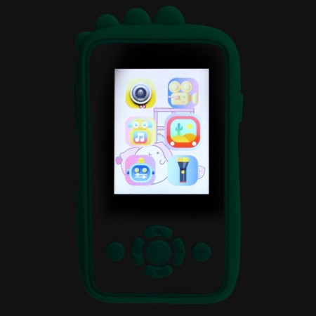 Children's training phone "Dino", camera, sound and light effects, green color-8
