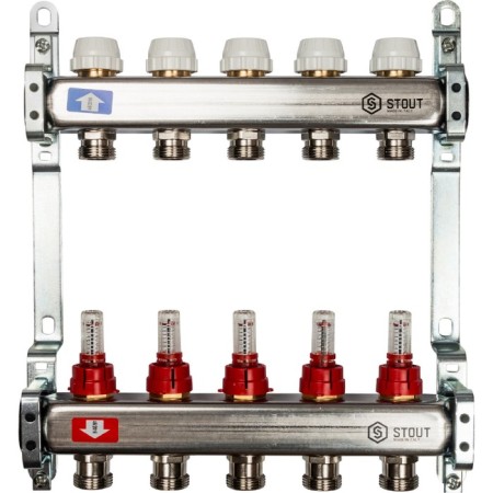 Collector Group Stout SMS 0917 000005, 1 "X3/4", 5 outputs, with consumables, stainless steel. steel