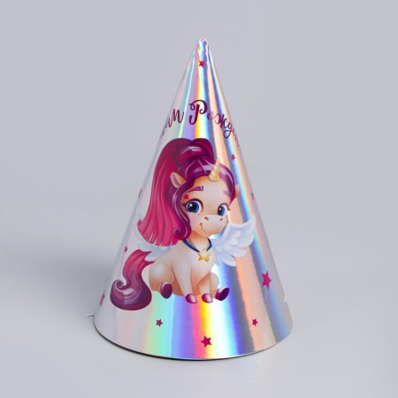 Holographic cap "Happy Birthday", unicorn-2