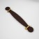 Handle for a bag, 2 fasteners for a puncture, 22 × 3 × 0.4 cm, dark brown/gold color