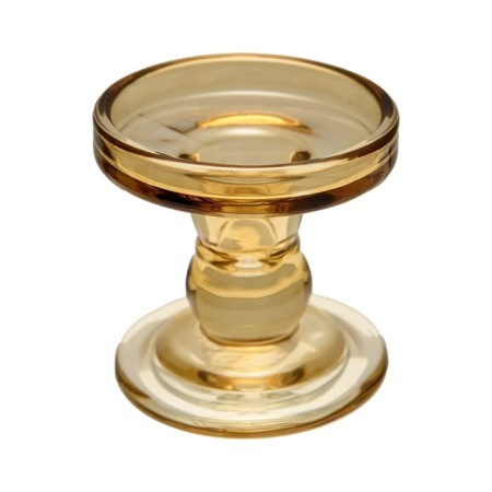 Glass candlestick, 85 × 85 × 85 mm, beige color-1